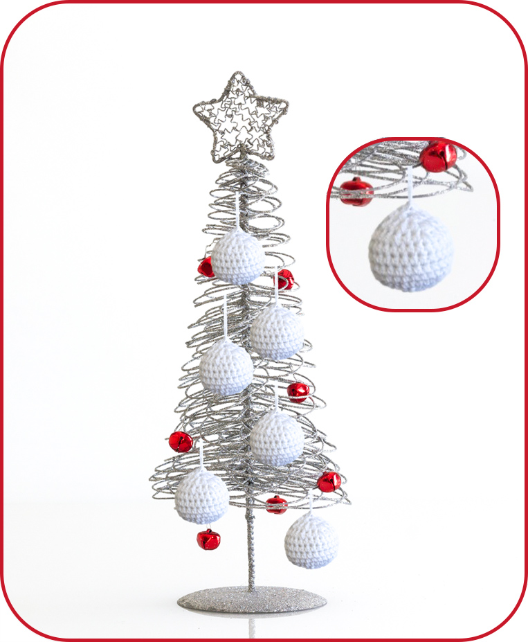 Crocheted Christmas Tree Bauble pattern free project