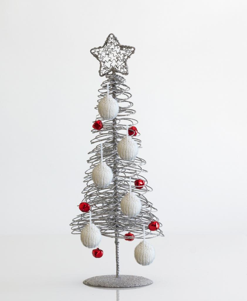 Knitted Christmas Tree Bauble Free pattern