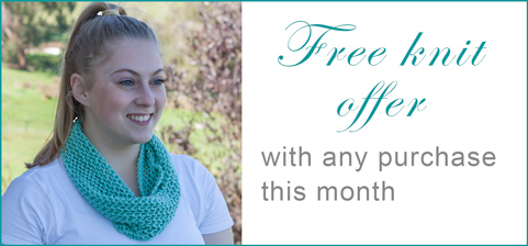 Free Pattern Offer: pull on cotton cowl, free with any purchase this month