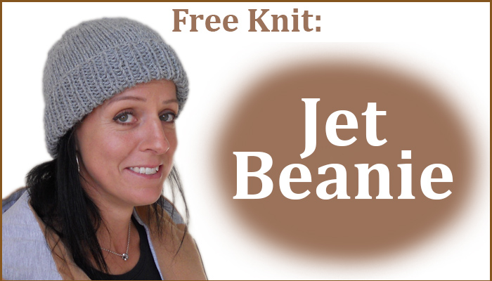 Get this Beanie in Patons Jet knitting pattern free when you purchase any item from our store.  Limited time only