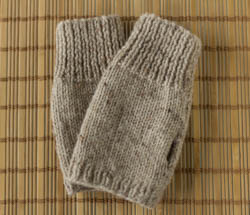 Image of fingerless gloves worked in Natural Merino Magic Fleck