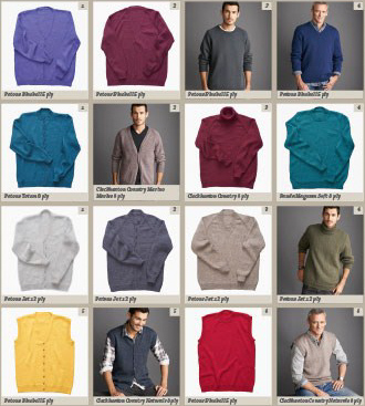 Knitting Patterns for men inside Mens Classic Knits from Patons Book 354