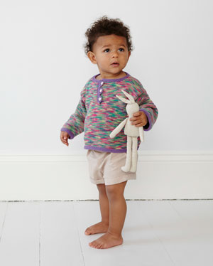 Eco Baby Prints from Debbie Bliss, pure organic cotton knitting yarn perfect for babies and sensitive skin