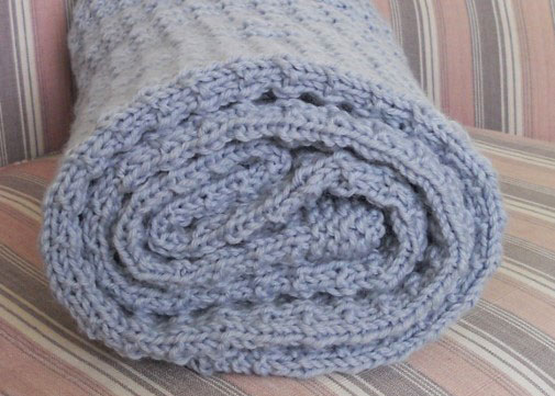 Throw rug knitting kit in aran knitting yarn