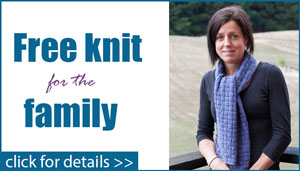 Free Knit for the Family: basketweave scarf in Aran yarn