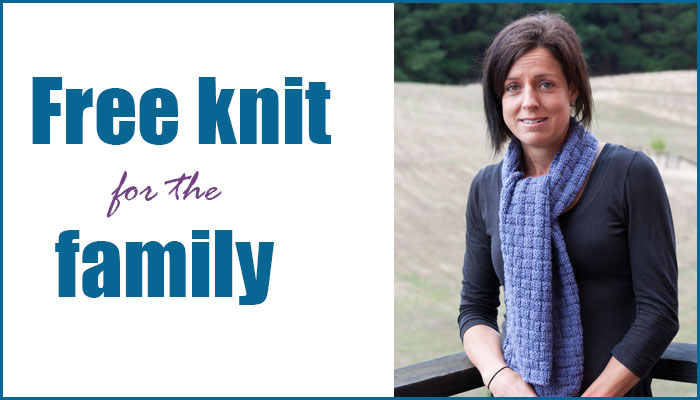 Free Knit for the Family: Basketweave scarf in Aran yarn, this month only