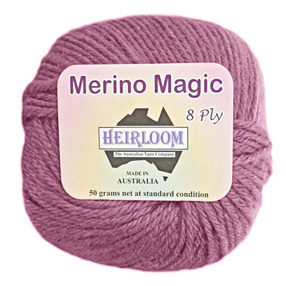 Heirloom Merino Magic 8 Ply #241 Aubergine 100% Wool 