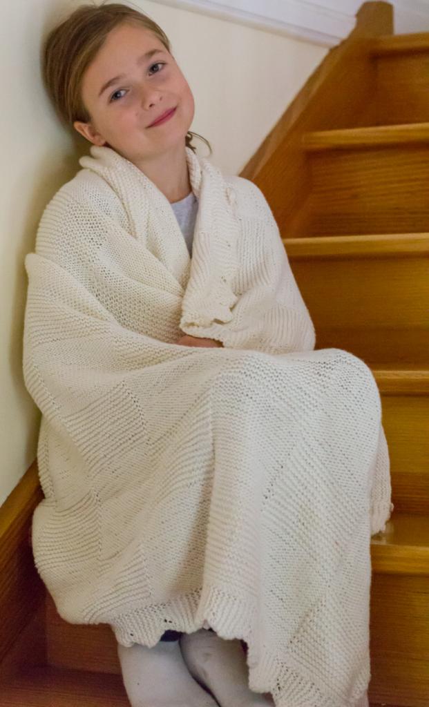 Image of our Textured Cotton Throw knitting kit pattern