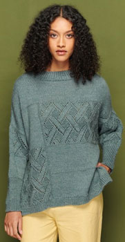 Arcadia Poncho Jumper, Featured on the cover of Australian Yarn Company pattern book 372 Home Grown Fashion