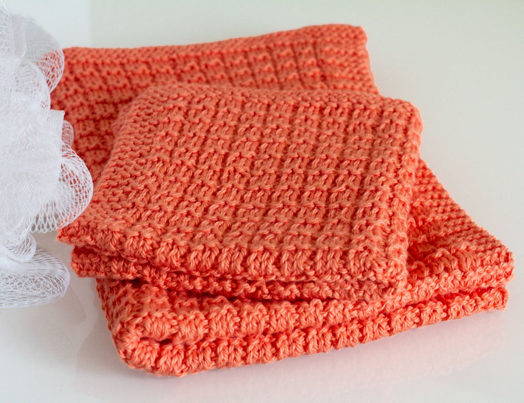 kka1726 Waffle Stitch hand towel and face washer knitting kit