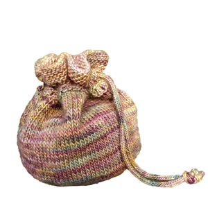 Silky Merino Drawstring Bag knitting kit from Knitting Kits Australia