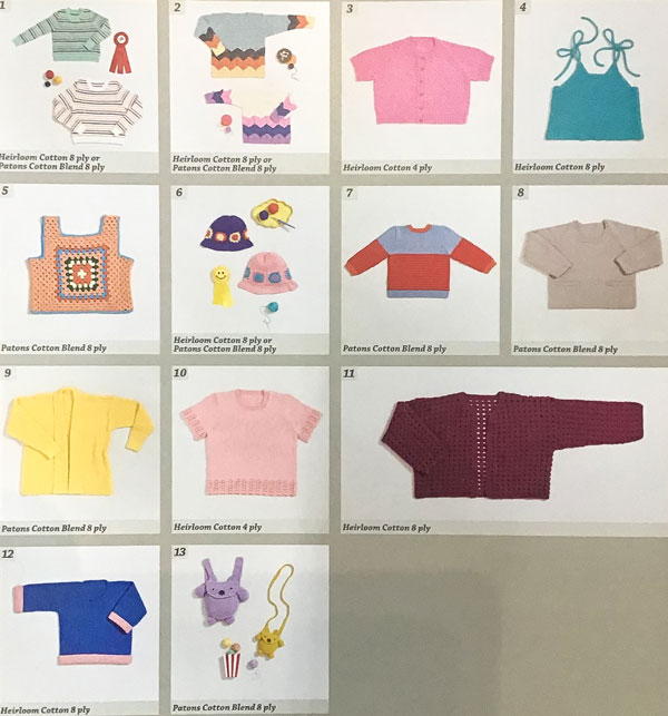 Patterns inside Sunny Kids Co pattern book